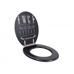 Abattant déclipsable avec frein de chute bois compressé Barber gris