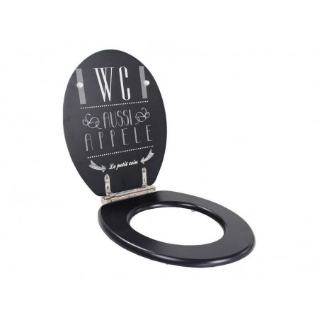 Abattant déclipsable avec frein de chute bois compressé Barber gris