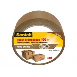 Adhésif Scotch Emballage Une Face Multiusage L.100 M X L.48 Mm