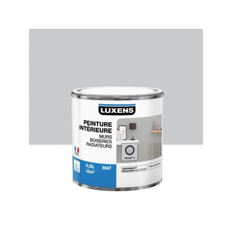Peinture mur boiserie radiateur Intérieure LUXENS granit 5 mat 0.5 l