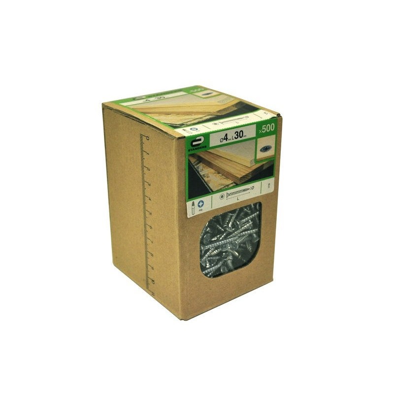 Lot de 500 Vis Acier T?te Frais?e Standers Diam.4 Mm X L.30 Mm