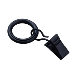 Anneaux pinces d10 noir graphite brosse x10