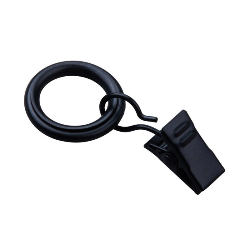 Anneaux pinces d10 noir graphite brosse x10