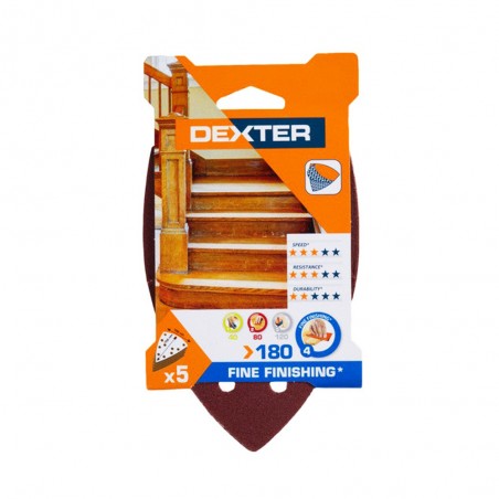 Abrasif multifonction 102x152 grain 180 Lot de 5 DX