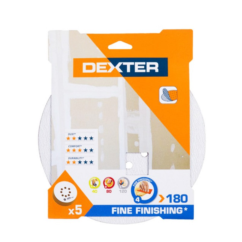 Abrasif excentrique platre diametre 225 grain 180 Lot de 5