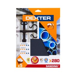 Abrasif main carrosserie 230x280 grain 280 Lot de 5