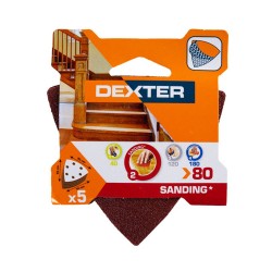 Abrasif triangle 93x93 grain 80 Lot de 5 DX