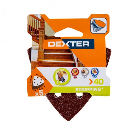 Abrasif triangle 93x93 grain 40 Lot de 5 DX