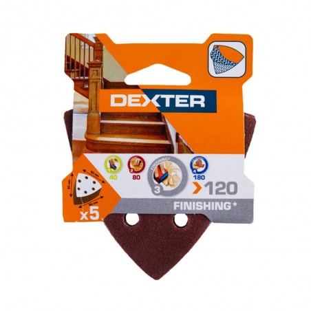 Abrasif triangle 93x93 grain 120 Lot de 5 DX