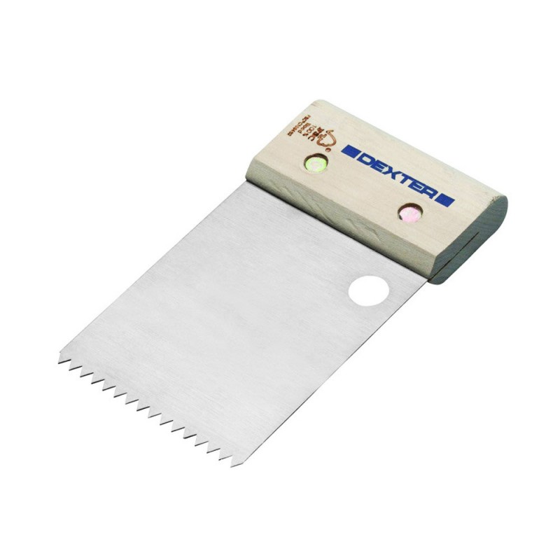 Couteau colle petit carreau8cm lame acier manche bois dt tria