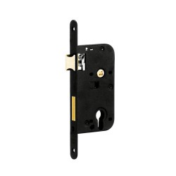 Serrure encastrer sans cylindre 50 bout rond noirblister