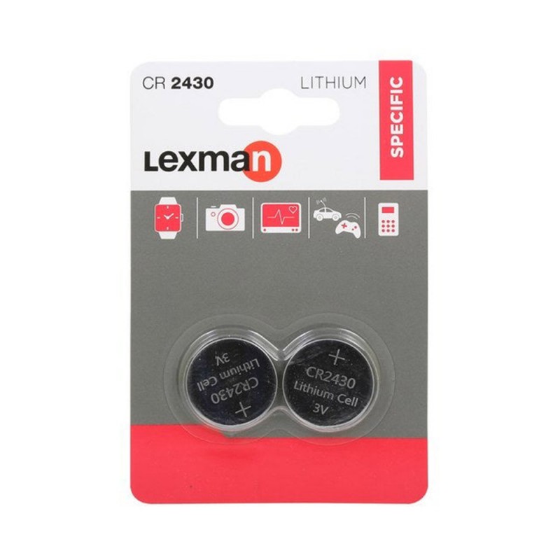 Pile bouton electr cr2430 lith x2