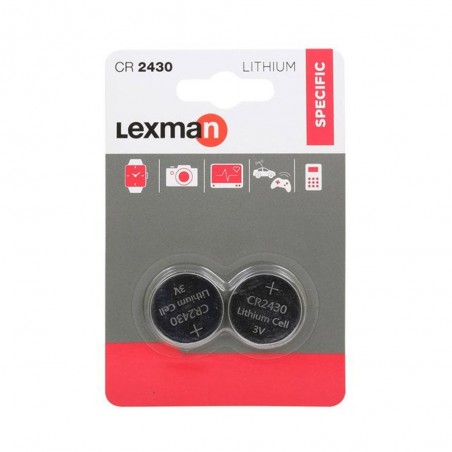 Pile bouton electr cr2430 lith x2