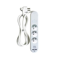 Bloc 3x16a 15m blanc