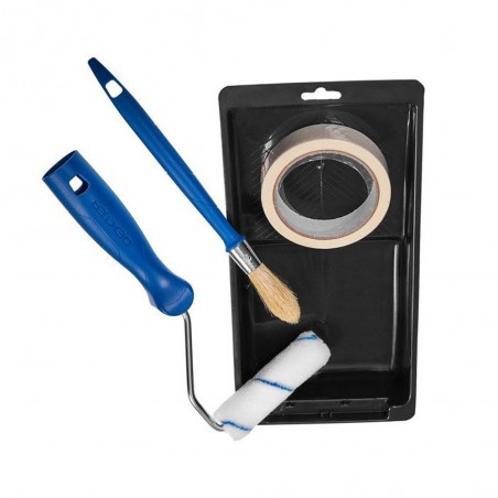 Kit mur/plafond rouleau+bac 110+pinceau 40+adhesif -  - meilleure qualité