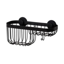 Panier de douche neo noir combine ventouse ou à visser