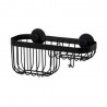 Panier de douche neo noir combine ventouse ou à visser