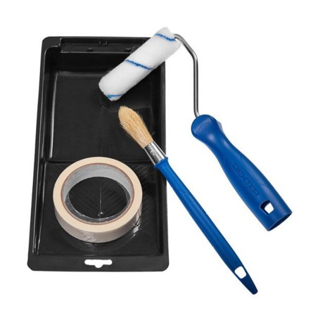 Kit mur/plafond rouleau+bac 110+pinceau 40+adhesif -  - meilleure qualité