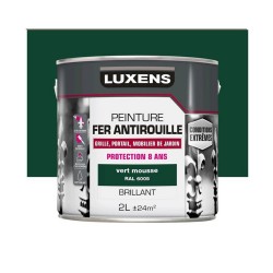 Peinture fer extérieur vert mousse brillant 2l -  - meilleure qualité