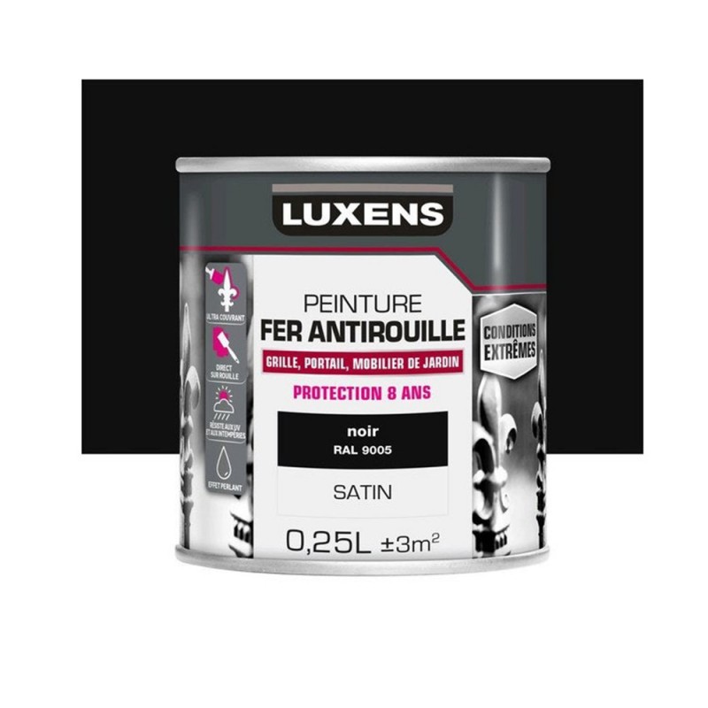 Peinture fer extérieur et Antirouille noir satine 0