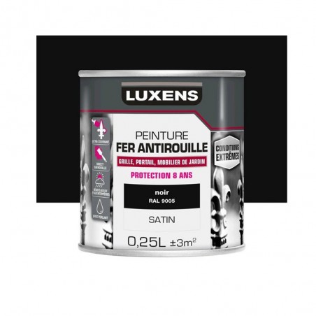 Peinture fer extérieur et Antirouille noir satine 0