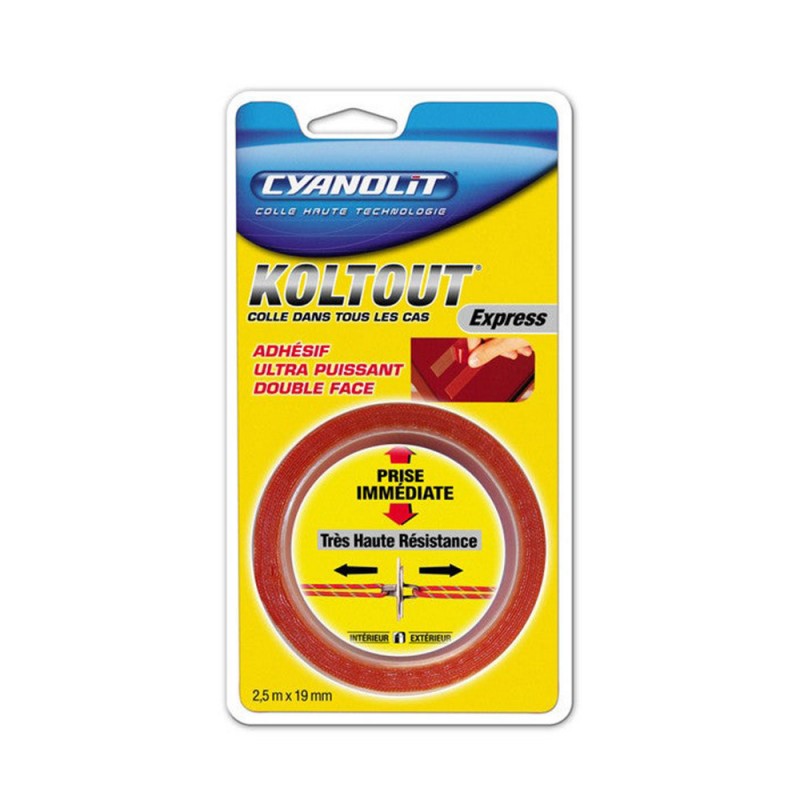 Adhésif double face 2.5mx19mm koltout cyanolit -  - meilleure qualité