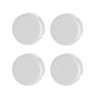 Fixation miroir salle de bain blanc ronde x4 -  - meilleure qualité
