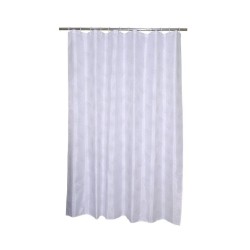 Rideau de douche élégant 180x200cm textile blanc -  - meilleure qualité