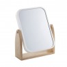 Miroir de salle de bains scandi blanc sur pied grossissant
