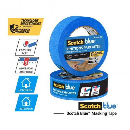 Ruban de masquage finitions parfaites scotchblue bleu 41m x 36mm -  - meilleure qualité
