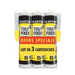 Colle multi-usage montage acryl transparent 3x310ml axton -  - meilleure qualité