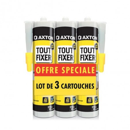 Colle multi-usage montage acryl transparent 3x310ml axton -  - meilleure qualité