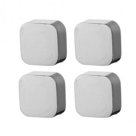 Fixation miroir salle de bain chrome coins arrondis x4 -  - meilleure qualité