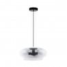 Suspension en verre etacier noir PRIORAT 3xE27 20W H1500 d500