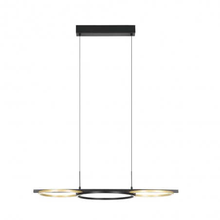 Suspension noir-doré ledLanacera 2X125-155W L965 H150