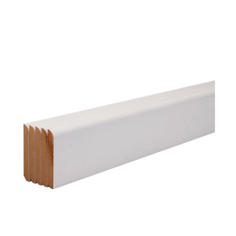 Plinthe arrondie M.D.F. Prépeint 10 X 70 2M Le Lot de 5 lgs