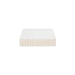 Porte-savon bohème blanc/or -  - meilleure qualité