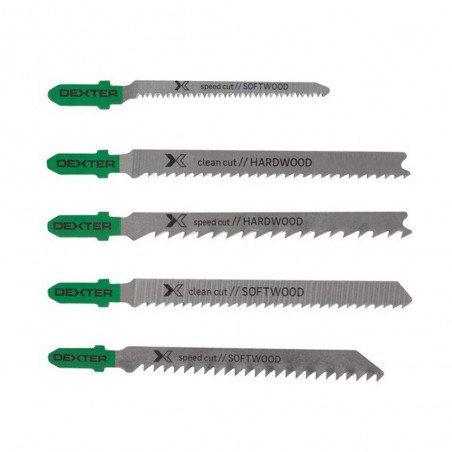 Lame de scie sauteuse bois coupe droite lot 5