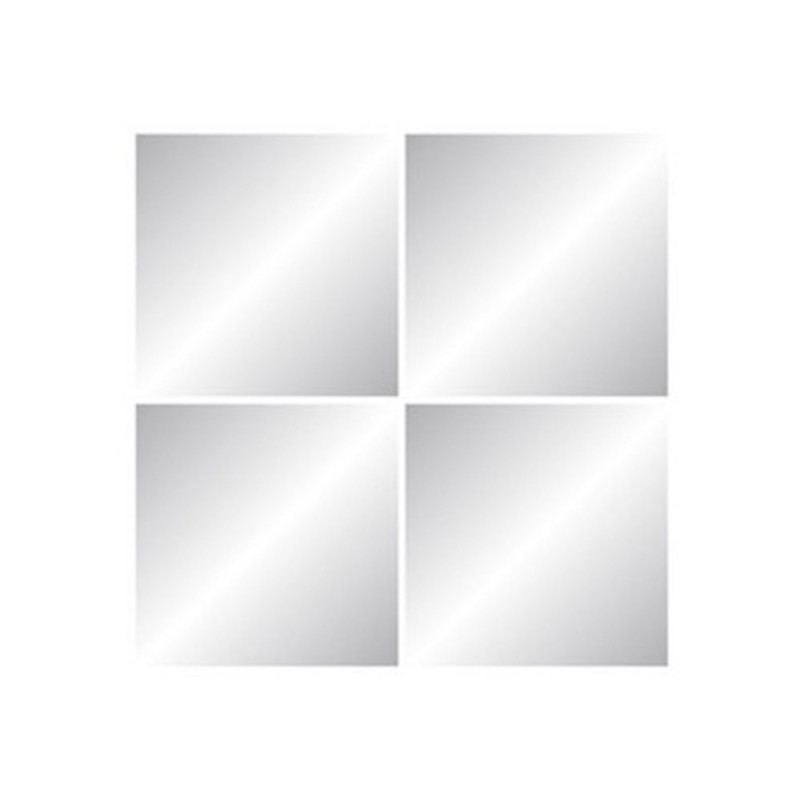 Miroir de salle de bain 20x20cm bords polis x4
