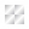 Miroir de salle de bain 20x20cm bords polis x4