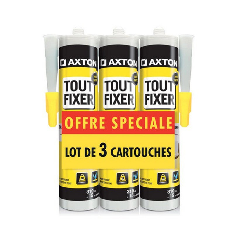 Colle multi-usage acrylique blanc 3x310ml axton