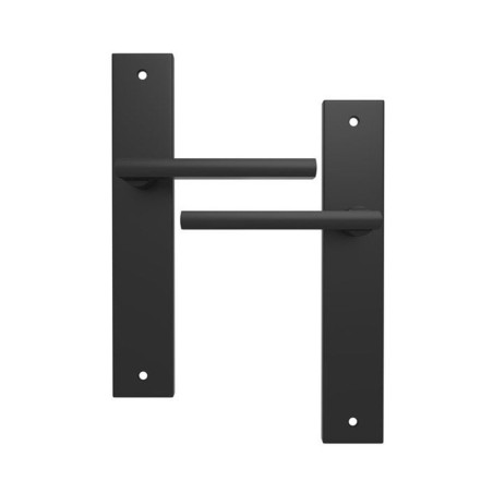 P50 Ensemble de porte Lee 195mm sans trou aluminium noir