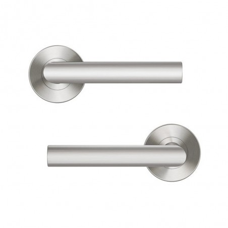 Ensemble de porte sur rosace Sara INSPIRE nickel satiné sans trou