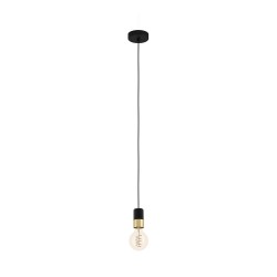 Suspension noir-laiton sans ampoule E27 CALARI40W H1500