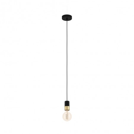 Suspension noir-laiton sans ampoule E27 CALARI40W H1500