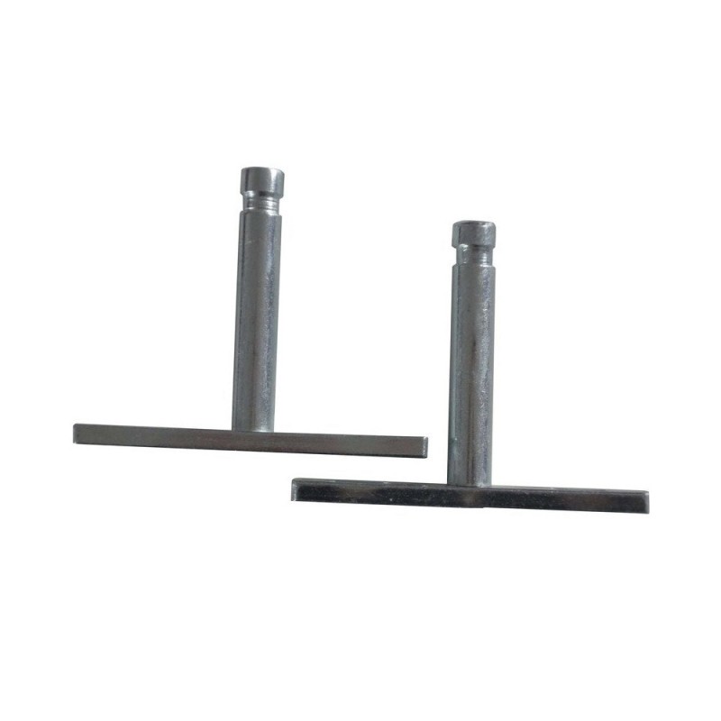 Fixation invisible gris Lot de 2