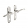 Ensemble de porte Marion 165mm trou cle inox satine