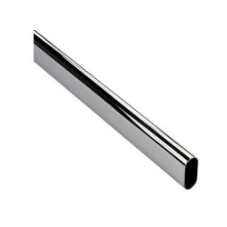 Barre de penderie 2M D30X15 ovale chromé