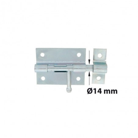 Verrou box et gâche 14 zingue blanc