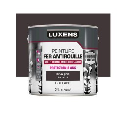 Peinture fer extérieur brun gris brillant 2l -  - meilleure qualité